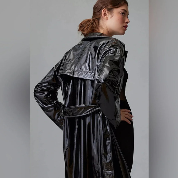 Anthropology RHODE Damon Trench Coat Black - Picture 4 of 4